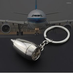 Porte-clés MKENDN Design métal avion moteur Mini Jet porte-clés cadeaux LOGO personnalisé