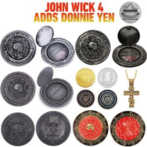 Porte-clés film John Wick peut ouvrir la pièce de monnaie, Badge de grande taille, serment de sang Sofia, Style gothique, bijoux de Cosplay, accessoires cadeaux de décoration