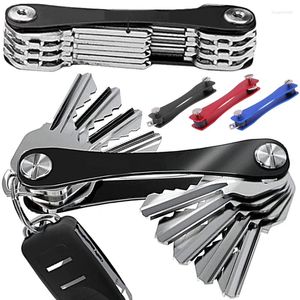 Porte-clés multifonction, porte-clés de poche en métal, pochette Portable Simple, portefeuille, porte-clés, outils d'organisation de voiture