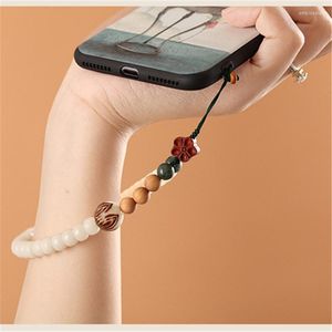 Porte-clés Original fait à la main éléments chinois mode classique chaîne de téléphone portable étoiles féminines Bodhi fils lanières courtes lanière de poignet