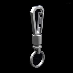 Porte-clés en alliage de titane couteau caché conception porte-clés hommes haute qualité multi-fonctionnel taille suspendu voiture porte-clés peut 360 ° rotatif