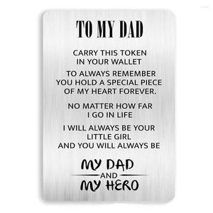 Porte-clés à mon père et fille, portefeuille, carte d'insertion pour cadeau de fête des pères, je t'aime, héros, cadeau de père, bricolage, personnalisé, vente en gros