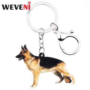 Keychains acrílico acrílico pastor perra llave llave joyería de animales para mujeres bolsas de bolsas de bolsas al por mayor