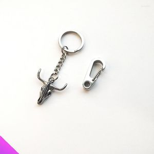 Porte-clés en gros 10 Style porte-clés tête de taureau pendentif mâle et femelle porte-clés petite marchandise Punk cadeau 3D moulage sous pression