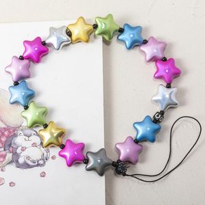 Keychains Yeyulin Sweet Shell Five Point Star Phone Challe Challe Strap Case anti-perte Pendre Pendre pour femmes