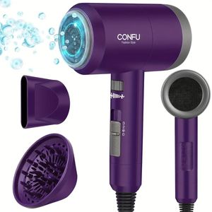 Sèche-cheveux KF-3127 Purple CONFU 1600W: portable léger pour les voyages, utilisation à domicile en salon