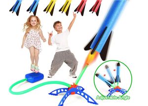 Kid Air Rocket Foot Pump Launcher Outdoor Air Pressed Stomp Soaring Rocket Toys Child Play Set Jump Sport Games Toys For Childre