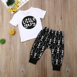 Enfant bébé garçon vêtements ensemble 2019 Halloween enfant en bas âge infantile nouveau-né été à manches courtes hauts T-shirt pantalon tenue vêtements 2 pièces