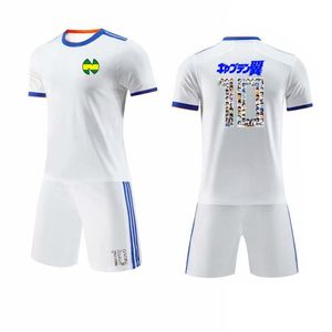 Kid hommes taille Maillots de Foot Captain Tsubasa cosplay Costume Blanc maillots de football japon france espagne kits Ozora Oliver Atom foo309L