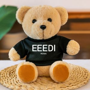 Jouets pour enfants, ours en peluche mignon avec vêtements de styliste, animaux en peluche pour bébés, jouet en peluche avec lettres imprimées