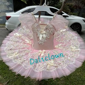 Kids Adult Professional Ballet Tutu Ballerina Princess Dress Teen Girls Swan Lake Dance Costume Costume Child Ballet Tenfit 240426