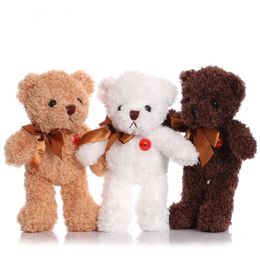 26 CM lindo colorido pajarita oso muñeca peluche abrazo oso niños regalo de cumpleaños almohada peluche hogar sala de estar dormitorio