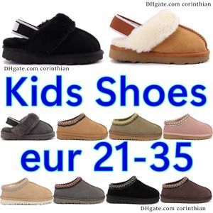 Kinderen Australische Slippers Klassiek Platform Slides Peuter Uggi Laarzen Kinderen Winter Warm Klomp Wgg Pluizige Bont Schoenen Jongens Meisjes Slipper Jeugd Kid Chestn m9AH#