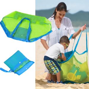 Enfants bébé jouets sac de plage grande taille maille sacs de rangement jouet plage sable dragage outil enfants épaule sac de rangement femmes sac à provisions