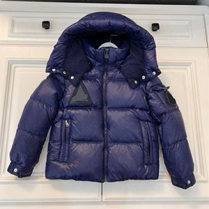 Niños niños moda invierno a prueba de viento con capucha abajo abrigos acolchados diseñador de lujo azul marino Outwear niño niño Puff chaquetas ropa para niños