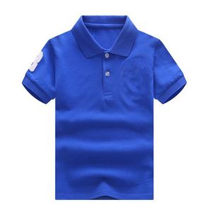 Polos para niños, camisetas de manga corta con solapa de colores sólidos para niños pequeños, ropa de Lersure para niñas, camisetas de algodón para bebés, for2-16T