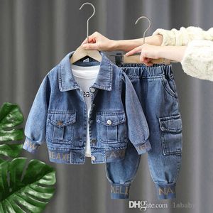 Enfants garçons survêtement vêtements printemps automne Denim veste manteau enfants vêtements ensembles vêtements d'extérieur pantalon costume décontracté bébé deux pièces ensemble tenues 2-9Y