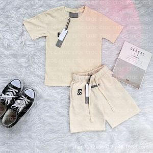 Ropa para niños ess, conjuntos para bebés, camiseta al aire libre, camiseta para niños y niñas, conjunto de pantalones cortos, traje de manga corta de verano para niños, tamaño 130-160 W9OD #