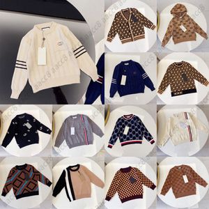 Ropa para niños Suéter para niños pequeños Suéter mezclado O-cuello y manga larga Diseñador de invierno X1Zz #