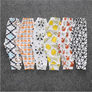 Vêtements pour enfants PP Pantalons Ins Enfants Xmas Sarouel Toddler Lemon Leggings Garçons Coton Pantalon De Mode Fille Renard Collants Dinosaur Fruit Pant B3537