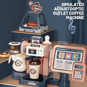 Kids Coffee Machine Toy Set Kitchen Toys Simulation Aliments Cake Bread Fellow