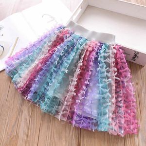 vêtements de créateurs pour enfants Filles Jupes 2019 nouvel été arc-en-ciel enfants Tutu Jupes bowknot Enfants Jupe filles s'habillent vêtements pour filles vêtements pour enfants