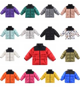 Niños Abajo Niños Niñas Abrigo Diseñador Chaqueta de invierno Ropa negra cálida Parka amarilla roja Chaquetas acolchadas Estampado al aire libre Outwear niños Cazadora