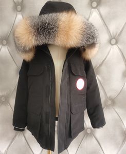 Kids girls boys fashion Puffer coats windproof expedition fashion goose down snow coats silver fox fur hooded Down Coat designer children's junior clothes