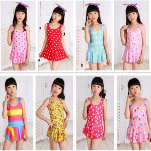 Kids girls swimwear hot selling lovely printing one-pieces bathing clothing children swimsuits high quality cheap price factory outlet