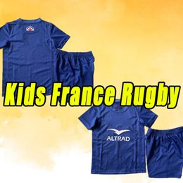 Niños Nuevo estilo 2022 Super Rugby Jerseys Camisa 22 23 Rugby Maillot de Foot French BOLN Camisas Chaleco Entrenamiento Camiseta Copa Mundial 16-26 Top Kits completos para niños