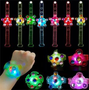 Favores de fiesta para niños LED Light Up Fidget Bracelet Toys Glow In The Dark Suministros para fiestas Juguetes de regalo de Navidad