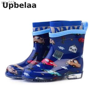 Chaussures de pluie pour enfants Bottes en caoutchouc PVC pour garçons / filles Chaussures d'eau pour enfants Dessin animé Botte de pluie imperméable antidérapante Quatre saisons amovibles L230518