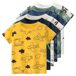 Chemises pour enfants 2023 T-shirt pour enfants pour garçons filles bébé manches courtes imprimé complet coton dessin animé voiture t-shirt hauts vêtements 230323