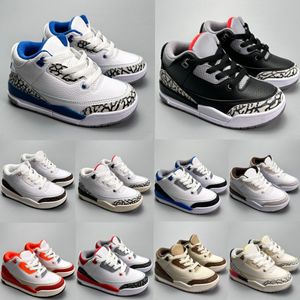 Chaussures pour tout-petits 3s baskeball 3 kids baskets garçons filles designer kid chaussure jeunesse palomino coureur sneaker iii enfants entraîneurs wizards tire rouge foncé iris noir ciment