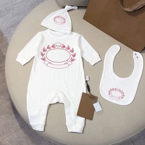 Designer Baby Rompers Newborn Jumps Curchs Boy Girls Kids Summer Coton Pin Pink White Vêtements de 0 à 2 ans Vêtements pour enfants