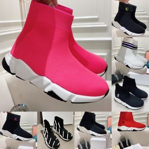 créateur de mode vitesse Chaussette Enfants Chaussures haute noir enfant jeunesse bambin Sneaker sports de plein air Chaussures chaussure bébé filles garçons formateurs nourrissons Lettre imprimée