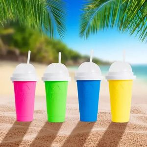 Enfants Slushy Maker Cup Quick-Frozen DIY Smoothies Milkshake Bouteille Slush And Shake Maker Silicone Crème Glacée Slushy Maker Bouteille T0601TT06