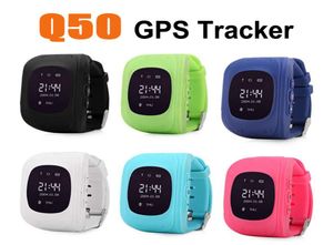 Kids Smartwatch Q50 Smart Watch LCD LBS GPS Tracker SIM Phone Watches Sécurité avec SOS Call Children Antilost Quad Band GSM pour IO4419594