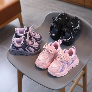 Zapatillas de deporte para niños Zapatos casuales para niños pequeños Correr Niños Jóvenes Bebé Zapatos deportivos Primavera Niños Niñas Zapato para niños Rosa Púrpura Negro Tamaño 21-30 30Rv #