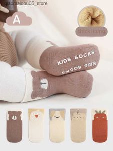 Chaussettes pour enfants Bébé garçons et filles chaussettes neuves à doublure épaisse chaussettes pour bébé chaussettes pour enfants 5 paires lot 0-5y Q240413