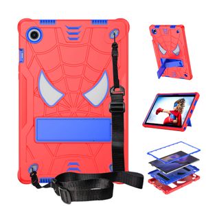Kids Tablet PC Cases Bolsas para Samsung Galaxy Tab A8 10.5 X200 X205 Spider Robot Kickstand Prueba de golpes Cubierta colorida con hombro Starp