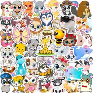 Autocollants de jouets pour enfants 50pcs mignon animal mixte cas de téléphone portable planche à roulettes ordinateur portable bouteille d'eau dessin animé autocollant pack pour cadeau 231128