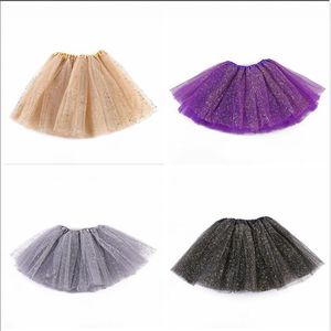 Enfants Tutu Jupes Bébé Filles Paillettes Maille Princesse Mini Robe Tulle Pettiskirt Ballet Costume Vêtements Robe De Bal Jupe Party Stagewear CYP647