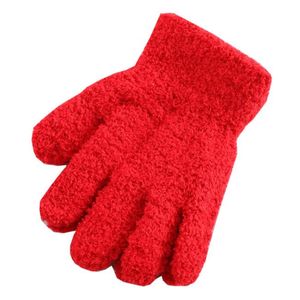 Guantes de lana abrigados de invierno para niños, guantes de fiesta para festivales para niños de 14cm, manoplas suaves y esponjosas