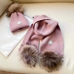 Ensembles d'écharpes en laine pour enfants, chapeau tricoté avec écharpe, costume d'hiver, châle en cachemire moelleux, couleurs acidulées, cadeau d'anniversaire et de noël pour garçons et filles