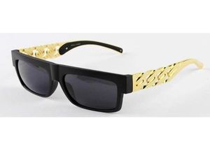 Kim Kardashian Beyonce Célébrités Style Metal Gold Chain surdimensionné Sunglasses Men Femmes 4411583