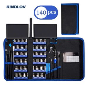 KINDLOV Precision Screwdriver Set 140 In 1 CR-V Screwdriver Bit Magnetic Torx Hex Screw Driver Bits Electronics Repair Tool Kit 211110