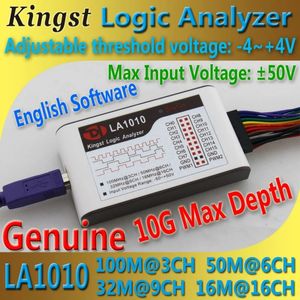 Kingst LA1010 USB Logic Analyzer 100M max sample rate 16Channels 10B samples MCU ARM FPGA debug tool english software LA2016 LA5016