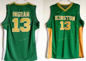 Kinston High School 13 Ingram Jersey Hommes Vert Pour Les Fans De Sport Ingram Basketball Maillots Respirant Uniforme En Gros Prix Le Plus Bas