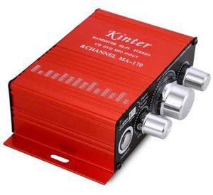 Kinter MA-170 Mini 12 V 100 W amplificateur stéréo Hi-Fi Booster DVD MP3 haut-parleur rouge pour voiture moto Mode sonore o Support3979903